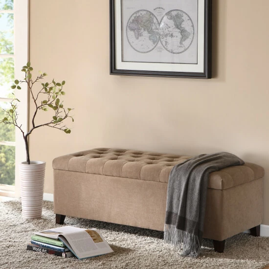 Hot Sale ๐ฅ Madison Park Sasha Tufted Top Soft Close Storage Bench Charcoal โญ 3 Hot Sale ๐ฅ Madison Park Sasha Tufted Top Soft Close Storage Bench Charcoal โญ