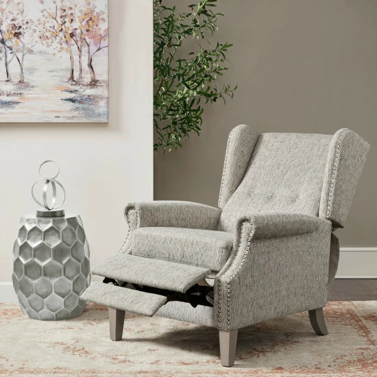 Best Pirce 🎉 Madison Park Parque Grey Push Back Recliner 😀 3 Best Pirce 🎉 Madison Park Parque Grey Push Back Recliner 😀