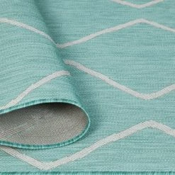 Cheap 🔥 Madison Park Cove Aqua/ White Moroccan Tile Indoor/Outdoor Rug ✔️ -Madison Park Sales unnamed file 3319