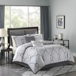 Best Sale ✨ Madison Park Anouk Silver Abstract 12 Piece Comforter Set ✔️