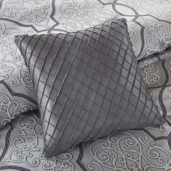 Best Sale ✨ Madison Park Anouk Silver Abstract 12 Piece Comforter Set ✔️ 6 Best Sale ✨ Madison Park Anouk Silver Abstract 12 Piece Comforter Set ✔️ - Image 4