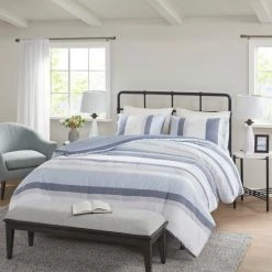 Best reviews of 🥰 Madison Park Levi Blue/ Natural 3 Piece Jacquard Duvet Cover Set(Insert Excluded) ⌛ -Madison Park Sales unnamed file 3351