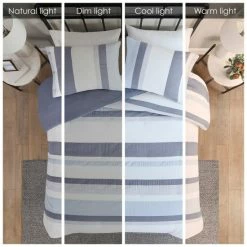 Best reviews of 🥰 Madison Park Levi Blue/ Natural 3 Piece Jacquard Duvet Cover Set(Insert Excluded) ⌛ -Madison Park Sales unnamed file 3354