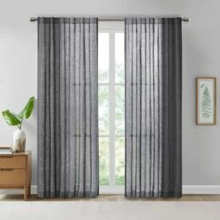 Top 10 🔥 Madison Park Kyler Texture Printed Woven Faux Linen Window Panel Wheat 😍