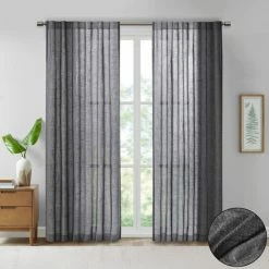 Top 10 🔥 Madison Park Kyler Texture Printed Woven Faux Linen Window Panel Wheat 😍 -Madison Park Sales unnamed file 3367