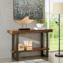 Coupon 🛒 Madison Park Ellis Chestnut Console Table 🤩