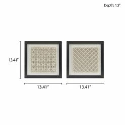 Best Sale 🥰 Madison Park Parquet Beige/ Natural Printed Linen Framed 13.41x13.41" 2 Piece Set ✔️ -Madison Park Sales unnamed file 3549