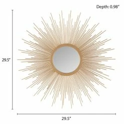 Discount ⭐ Madison Park Fiore Round Sunburst Wall Decor Mirror Silver 🧨 -Madison Park Sales unnamed file 357