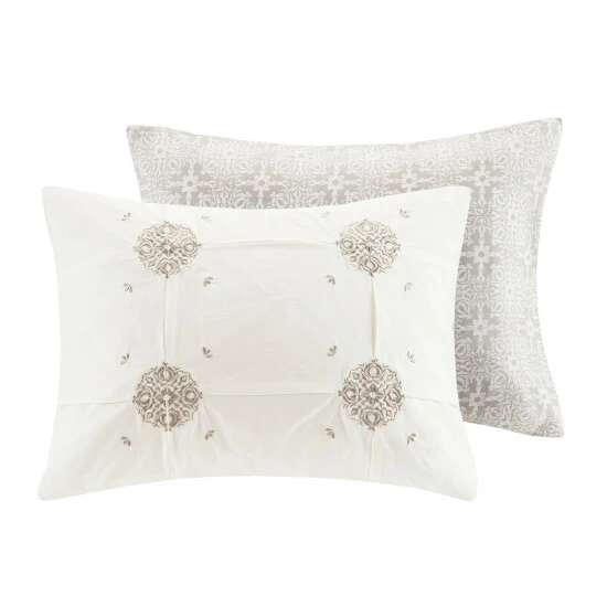 Coupon ⭐ Madison Park Edna Embroidered Cotton Reversible Duvet Cover Set Ivory ✔️ 11 Coupon ⭐ Madison Park Edna Embroidered Cotton Reversible Duvet Cover Set Ivory ✔️ - Image 9
