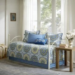 Flash Sale ❤️ Madison Park Moraga Blue Printed 6 Piece Day Bed Cover Set ✨ -Madison Park Sales unnamed file 3585