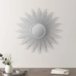Discount ⭐ Madison Park Fiore Round Sunburst Wall Decor Mirror Silver 🧨 -Madison Park Sales unnamed file 359