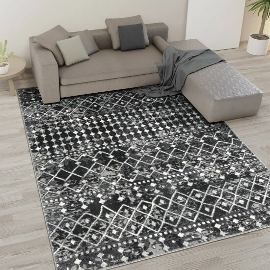 Cheapest 🌟 Madison Park Reese Moroccan Global Woven Area Rug Blue/cream 🎉 5 Cheapest 🌟 Madison Park Reese Moroccan Global Woven Area Rug Blue/cream 🎉 - Image 3