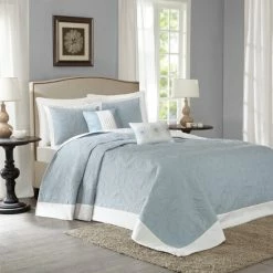 New 🎁 Madison Park Stanton Blue Reversible Bedspread Set 🛒 -Madison Park Sales unnamed file 3648