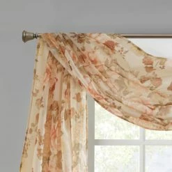 New 😀 Madison Park Abelia Printed Floral Voile Sheer Scarf Blush 😍 -Madison Park Sales unnamed file 3695