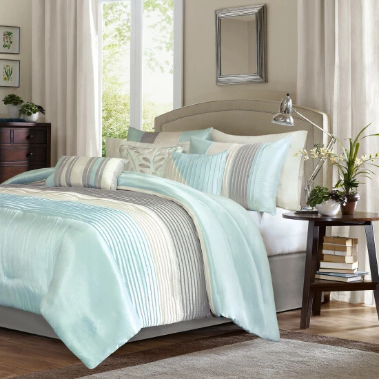 Best Pirce ❤️ Madison Park Eastridge Aqua 7-piece Comforter Set ❤️ 4 Best Pirce ❤️ Madison Park Eastridge Aqua 7-piece Comforter Set ❤️ - Image 2
