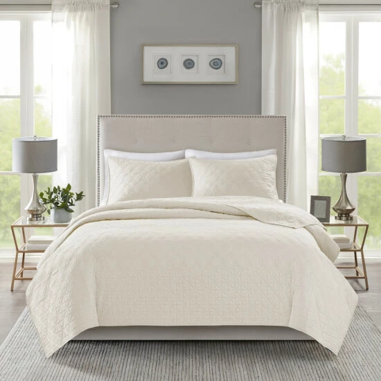Discount 😀 Madison Park Remy Cream Quilted Coverlet Set ✨ 4 Discount 😀 Madison Park Remy Cream Quilted Coverlet Set ✨ - Image 2