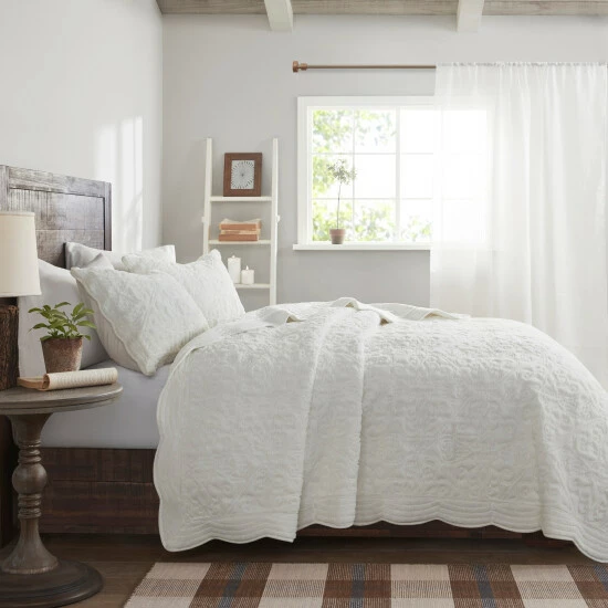 Buy ๐ Madison Park Elsa Ivory Embroidered Faux Fur Coverlet Set ๐ 6 Buy ๐ Madison Park Elsa Ivory Embroidered Faux Fur Coverlet Set ๐ - Image 4