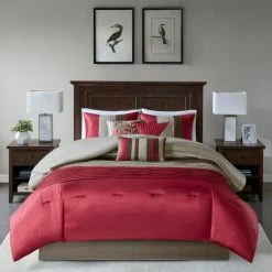 Coupon 𧨠Madison Park Tradewind Red 7-piece Comforter Set β