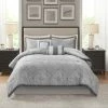 Best Sale 🥰 Madison Park Tatum Gray 7 Piece Jacquard Comforter Set 😍