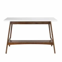 Outlet 😀 Madison Park Avalon Solid Wood Mid-Century Desk Off-white/natural 👏 -Madison Park Sales unnamed file 3976