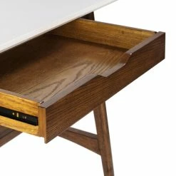 Outlet 😀 Madison Park Avalon Solid Wood Mid-Century Desk Off-white/natural 👏 -Madison Park Sales unnamed file 3977