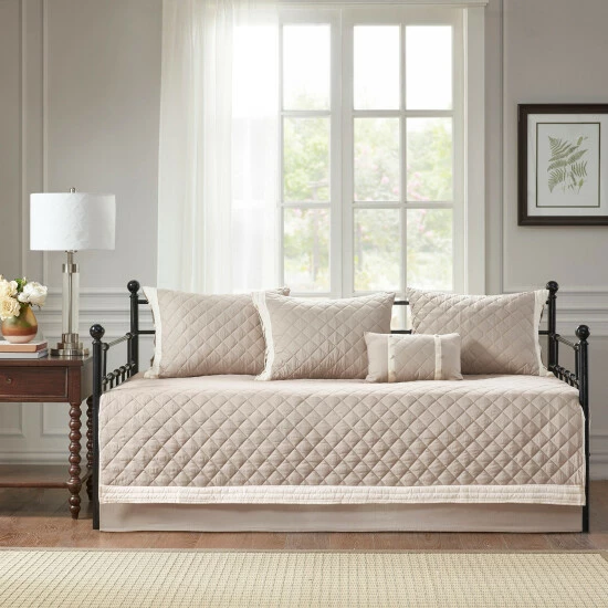Outlet ๐ Madison Park Levine Khaki 6 Piece Cotton Daybed Cover Set โค๏ธ 3 Outlet ๐ Madison Park Levine Khaki 6 Piece Cotton Daybed Cover Set โค๏ธ
