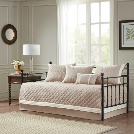 Outlet ๐ Madison Park Levine Khaki 6 Piece Cotton Daybed Cover Set โค๏ธ 4 Outlet ๐ Madison Park Levine Khaki 6 Piece Cotton Daybed Cover Set โค๏ธ - Image 2