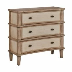 Outlet 🥰 Madison Park Diego Natural/ Cream 3 Drawer Chest 🔥