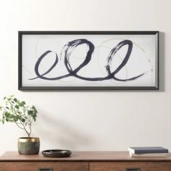 Hot Sale ❤️ Madison Park Abstract Ambit Contrast Black Framed Graphic Wall Art 🔔