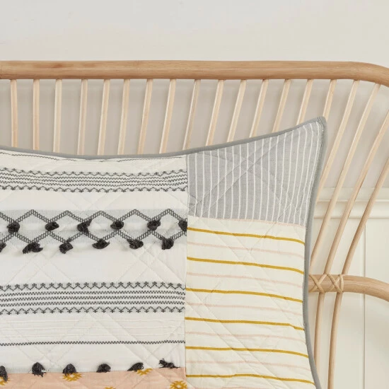 Discount ✔️ Madison Park Milly Blush/ Gray Cotton Coverlet Set 🔔 11 Discount ✔️ Madison Park Milly Blush/ Gray Cotton Coverlet Set 🔔 - Image 9