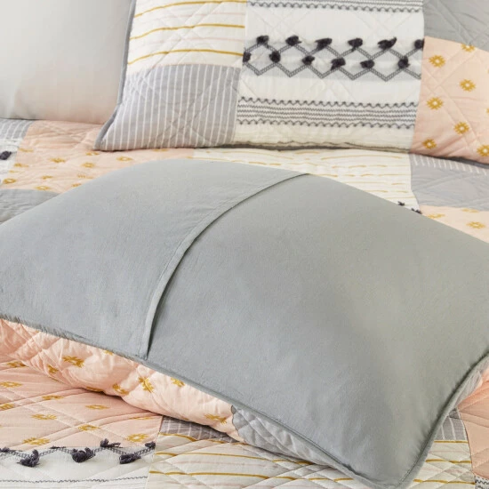 Discount ✔️ Madison Park Milly Blush/ Gray Cotton Coverlet Set 🔔 12 Discount ✔️ Madison Park Milly Blush/ Gray Cotton Coverlet Set 🔔 - Image 10