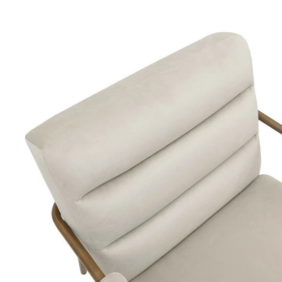 Outlet โค๏ธ Madison Park Samantha Beige Upholstered Open Arm Metal Leg Accent Chair ๐งจ 7 Outlet โค๏ธ Madison Park Samantha Beige Upholstered Open Arm Metal Leg Accent Chair ๐งจ - Image 5
