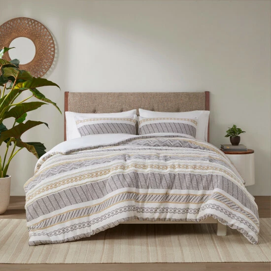 Flash Sale ๐ฏ Madison Park Aella Yellow/ Charcoal Cotton Printed Duvet Cover Set โจ 4 Flash Sale ๐ฏ Madison Park Aella Yellow/ Charcoal Cotton Printed Duvet Cover Set โจ - Image 2