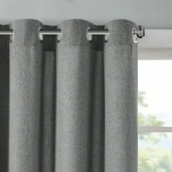 Outlet 👏 Madison Park Oslow Solid Piece Dyed Grommet Top Single Window Panel Grey 🤩 -Madison Park Sales unnamed file 4149