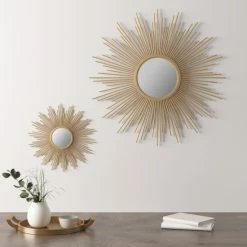 Deals 🔔 Madison Park Fiore Sunburst Small Mirror Gold ✔️