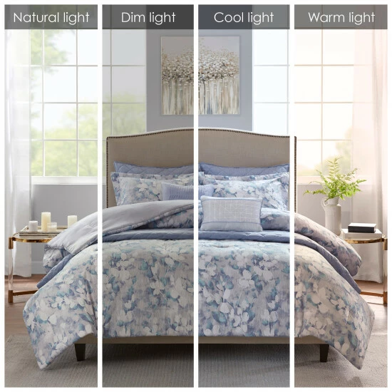 Buy ๐ Madison Park Zinnia Blue 8 Piece Printed Seersucker Comforter And Coverlet Set Collection ๐ 8 Buy ๐ Madison Park Zinnia Blue 8 Piece Printed Seersucker Comforter And Coverlet Set Collection ๐ - Image 6