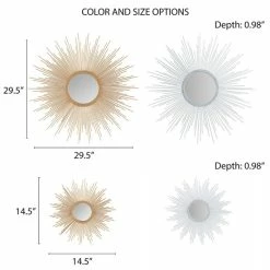 Deals 🔔 Madison Park Fiore Sunburst Small Mirror Gold ✔️ -Madison Park Sales unnamed file 421