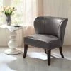 Best Pirce 😉 Madison Park Sheldon Concave Back Armless Grey Accent Chair 😉