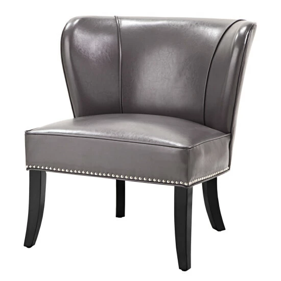 Best Pirce ๐ Madison Park Sheldon Concave Back Armless Grey Accent Chair ๐ 4 Best Pirce ๐ Madison Park Sheldon Concave Back Armless Grey Accent Chair ๐ - Image 2
