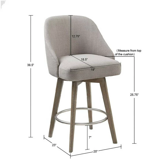 New 💯 Madison Park Walsh Counter Stool With 360 Degree Swivel Seat Blue 👍 9 New 💯 Madison Park Walsh Counter Stool With 360 Degree Swivel Seat Blue 👍 - Image 7