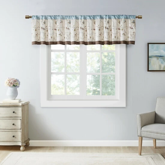 Brand new ✔️ Madison Park Belle Embroidered Window Valance 😀 3 Brand new ✔️ Madison Park Belle Embroidered Window Valance 😀