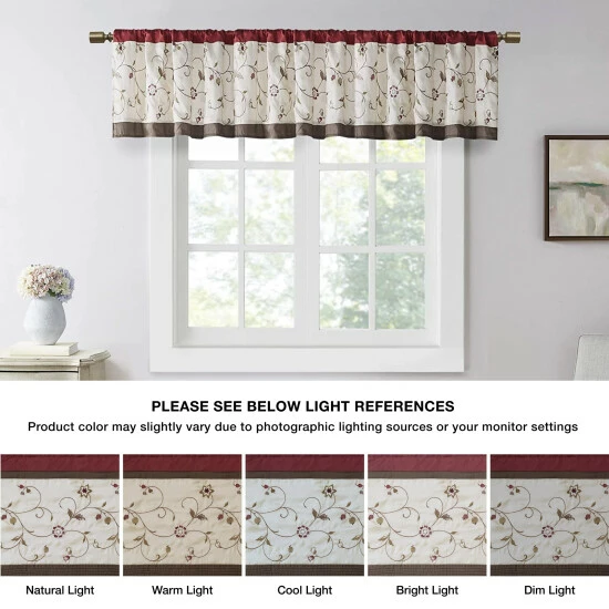 Brand new ✔️ Madison Park Belle Embroidered Window Valance 😀 4 Brand new ✔️ Madison Park Belle Embroidered Window Valance 😀 - Image 2