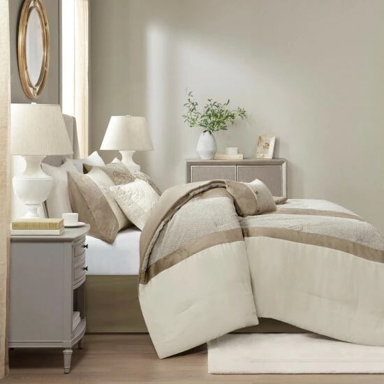 New ✨ Madison Park Wagner Taupe/ Brown 7 Piece Comforter Set 👍 5 New ✨ Madison Park Wagner Taupe/ Brown 7 Piece Comforter Set 👍 - Image 3