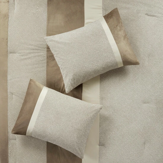 New ✨ Madison Park Wagner Taupe/ Brown 7 Piece Comforter Set 👍 12 New ✨ Madison Park Wagner Taupe/ Brown 7 Piece Comforter Set 👍 - Image 10