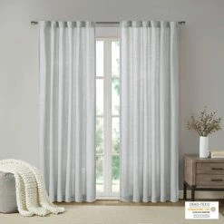 Deals 😉 Madison Park Barnet Faux Linen Rod Pocket And Back Tab Panel With Fleece Lining Grey 🎁 -Madison Park Sales unnamed file 4360