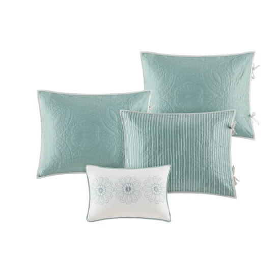Budget π Madison Park Brenna Blue Printed 6 Piece Day Bed Cover Set π 6 Budget π Madison Park Brenna Blue Printed 6 Piece Day Bed Cover Set π - Image 4
