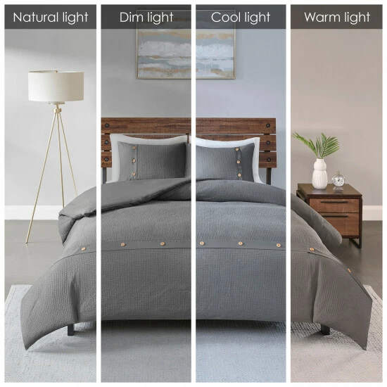 Cheapest ๐ฏ Madison Park Rianon Grey Cotton Waffle Weave Comforter Set ๐งจ 5 Cheapest ๐ฏ Madison Park Rianon Grey Cotton Waffle Weave Comforter Set ๐งจ - Image 3