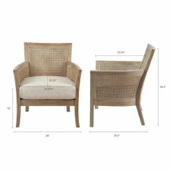 Buy 🌟 Madison Park Blaine Cane Armchair Tan/espresso 🌟 -Madison Park Sales unnamed file 443