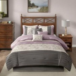 Cheap 👍 Madison Park Belle Purple Comforter Set 🤩