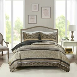 Buy ⌛ Madison Park Prudence Reversible Jacquard Coverlet Set Black/Gold 🛒 -Madison Park Sales unnamed file 4481
